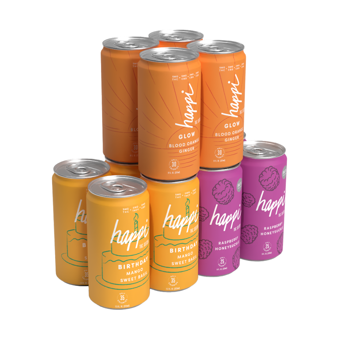 Happi Birthday Bundle Pack | THC Seltzer Gift (12 Cans)