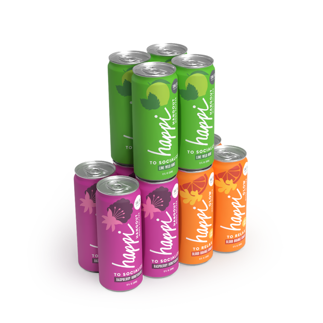 Happi Birthday Bundle Pack | THC Seltzer Gift (12 Cans)
