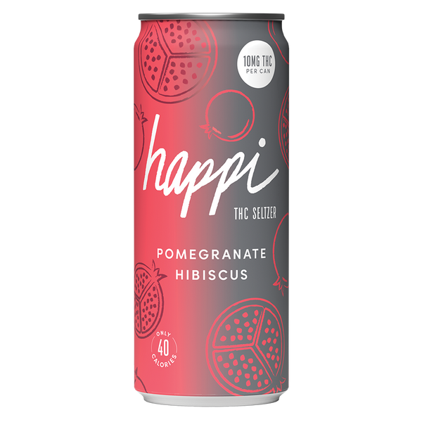Pomegranate Hibiscus THC Seltzer (10mg) | Social Sip – Happi