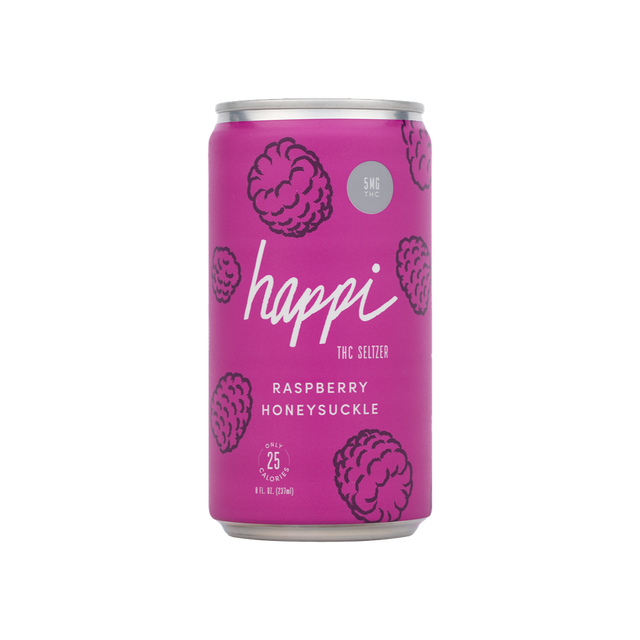 Raspberry Honeysuckle THC Seltzer (5mg) | Social Sip | Happi