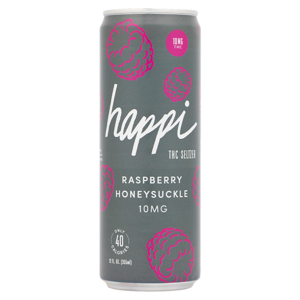Happi | Raspberry Honeysuckle 10mg THC-Infused Seltzer