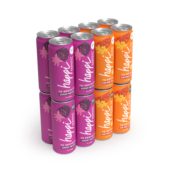 Double Dose Best Sellers | THC Seltzer Variety (16 cans) | Happi
