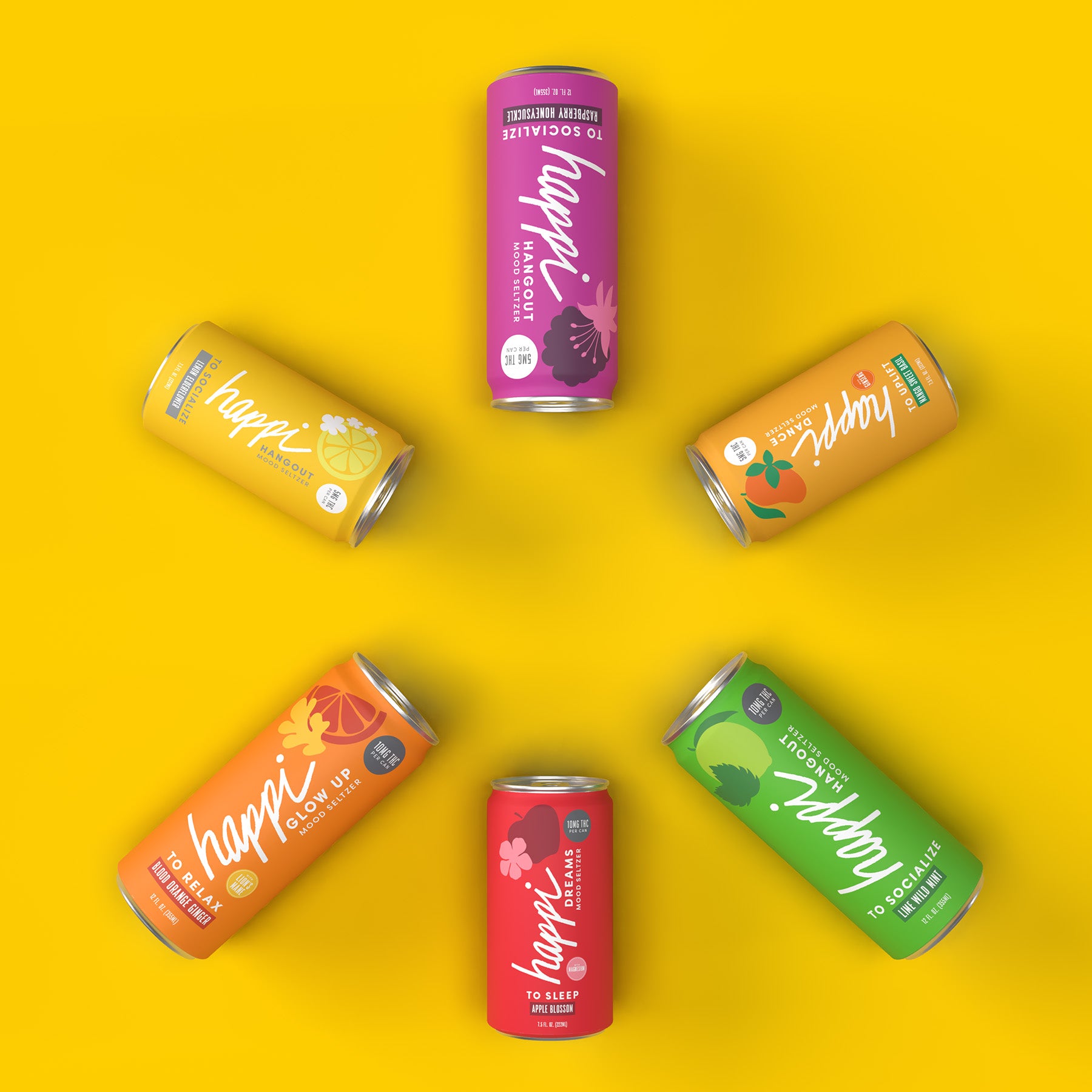 Raspberry Honeysuckle THC Seltzer (5mg) | Social Sip | Happi