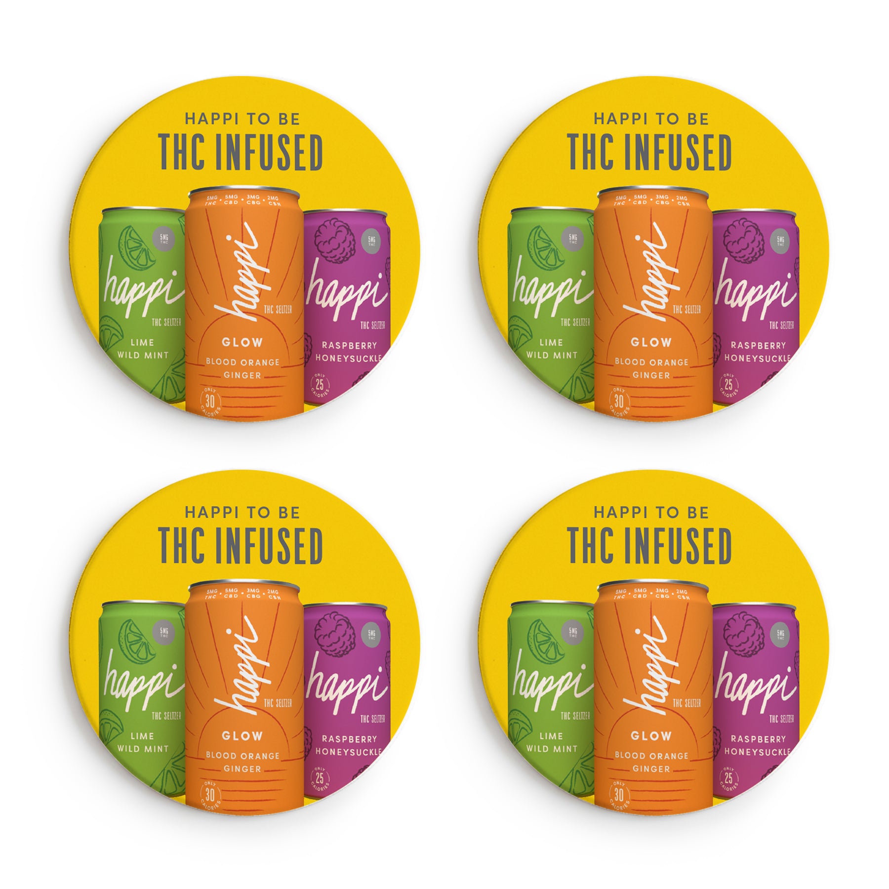 Happi Coasters (4-Pack)
