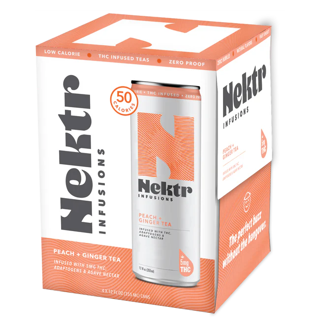 Nektr Peach + Ginger 5mg THC Tea