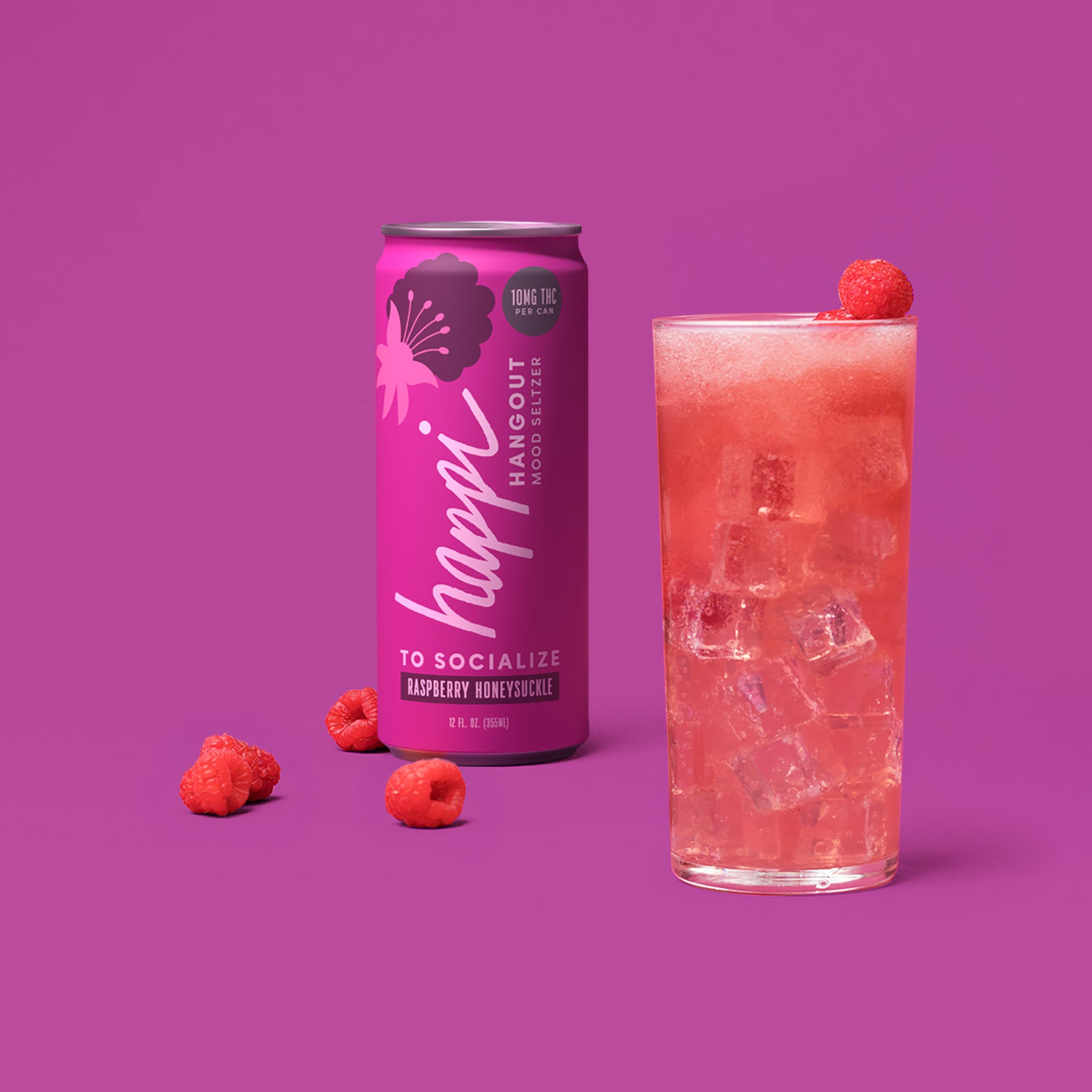 Raspberry Honeysuckle 10mg THC Seltzer