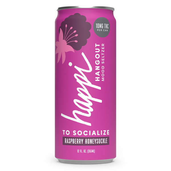 Raspberry Honeysuckle THC Seltzer (10mg) | Social Sip | Happi