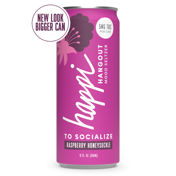 Raspberry Honeysuckle THC Seltzer (5mg) | Social Sip | Happi