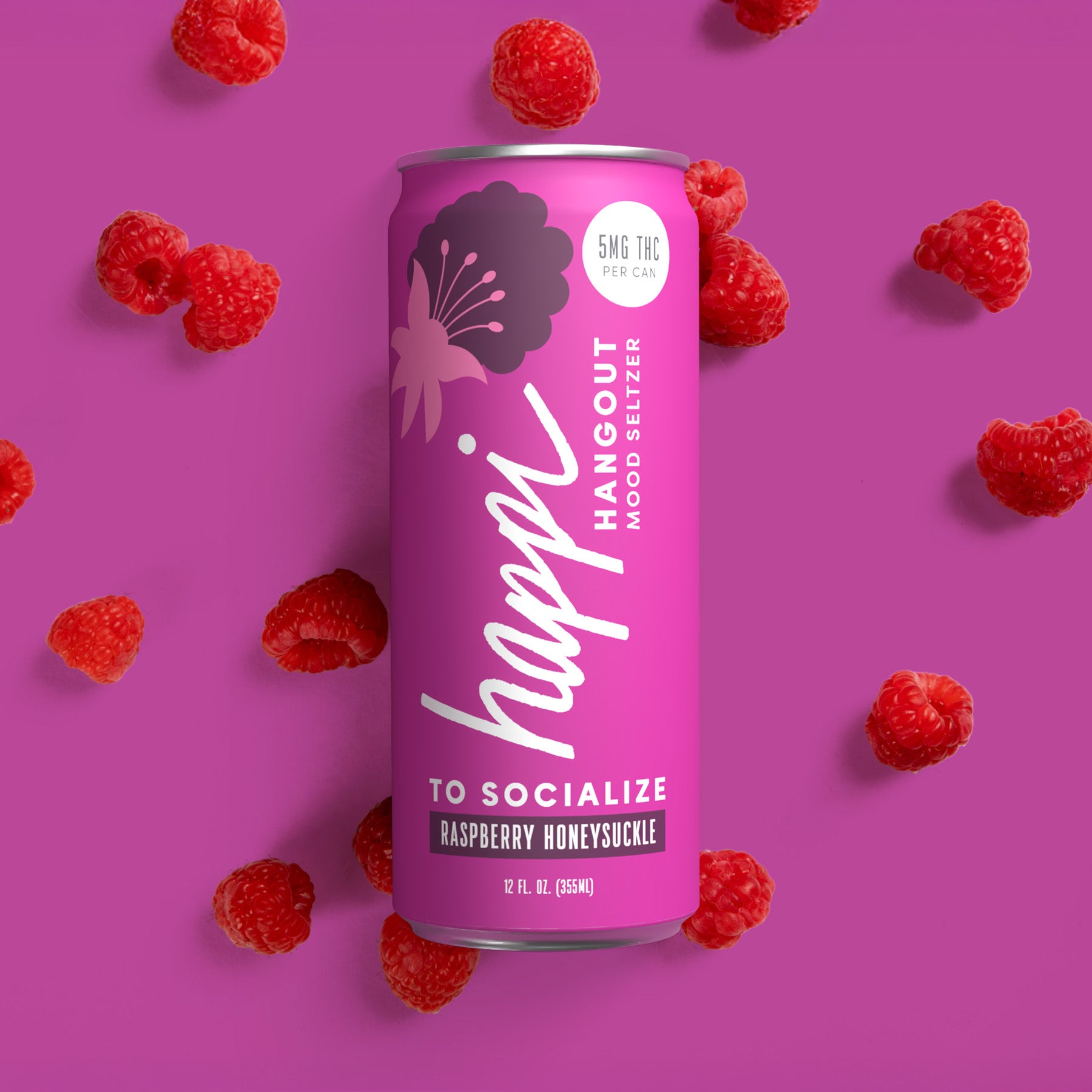 Raspberry Honeysuckle THC Seltzer